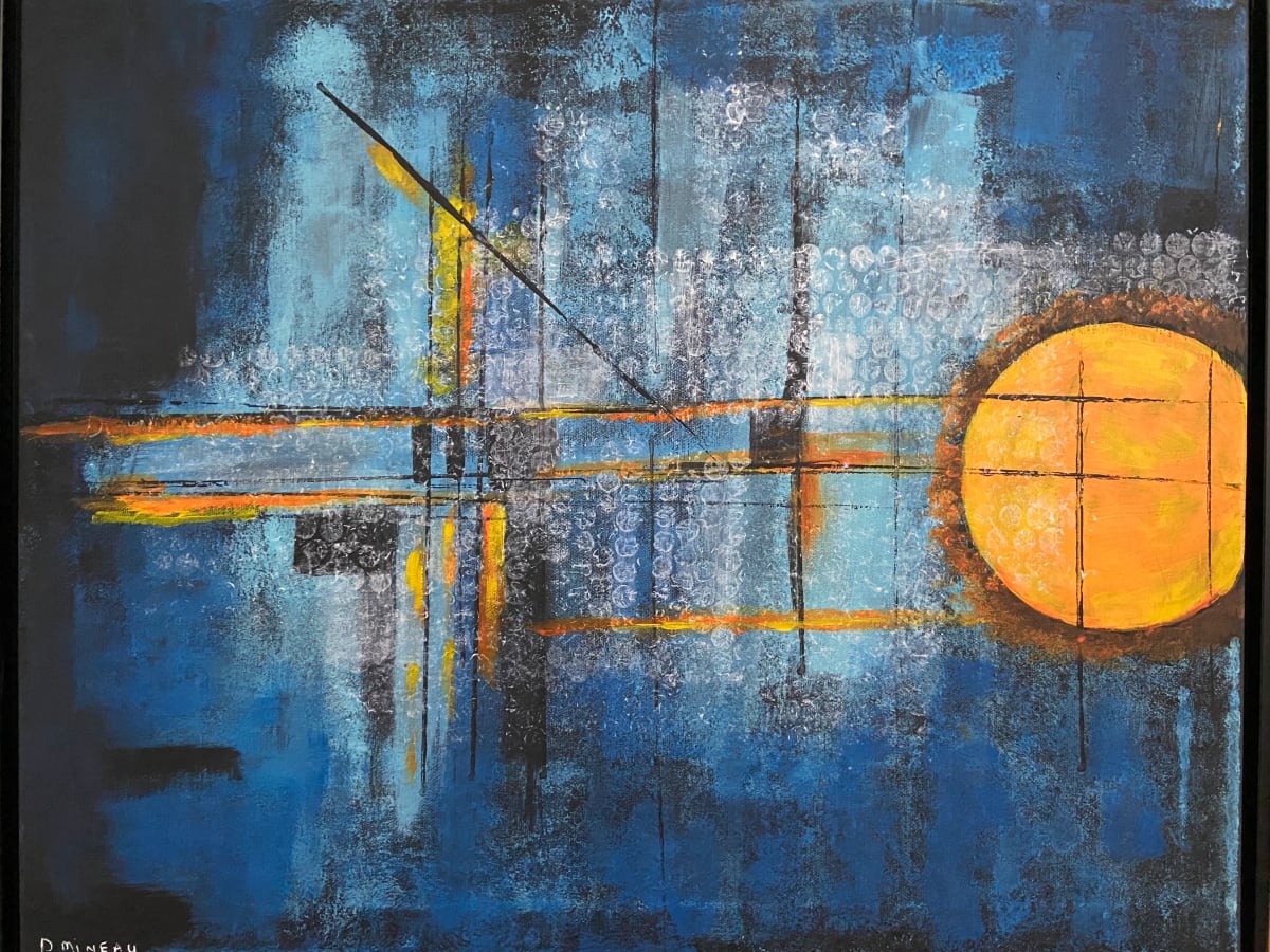 Solaris by Denise Mineau  Image: Acrylic framed and ready to hang