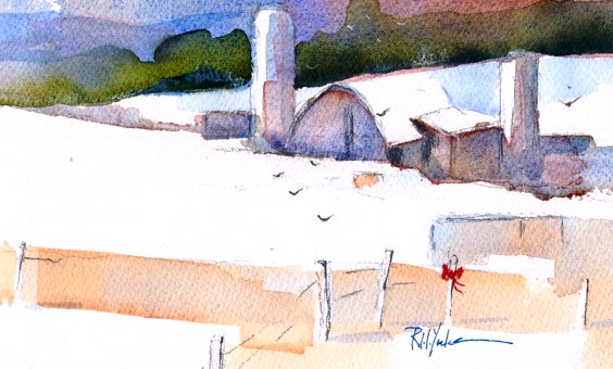 Christmas Barn by Robert Yonke 