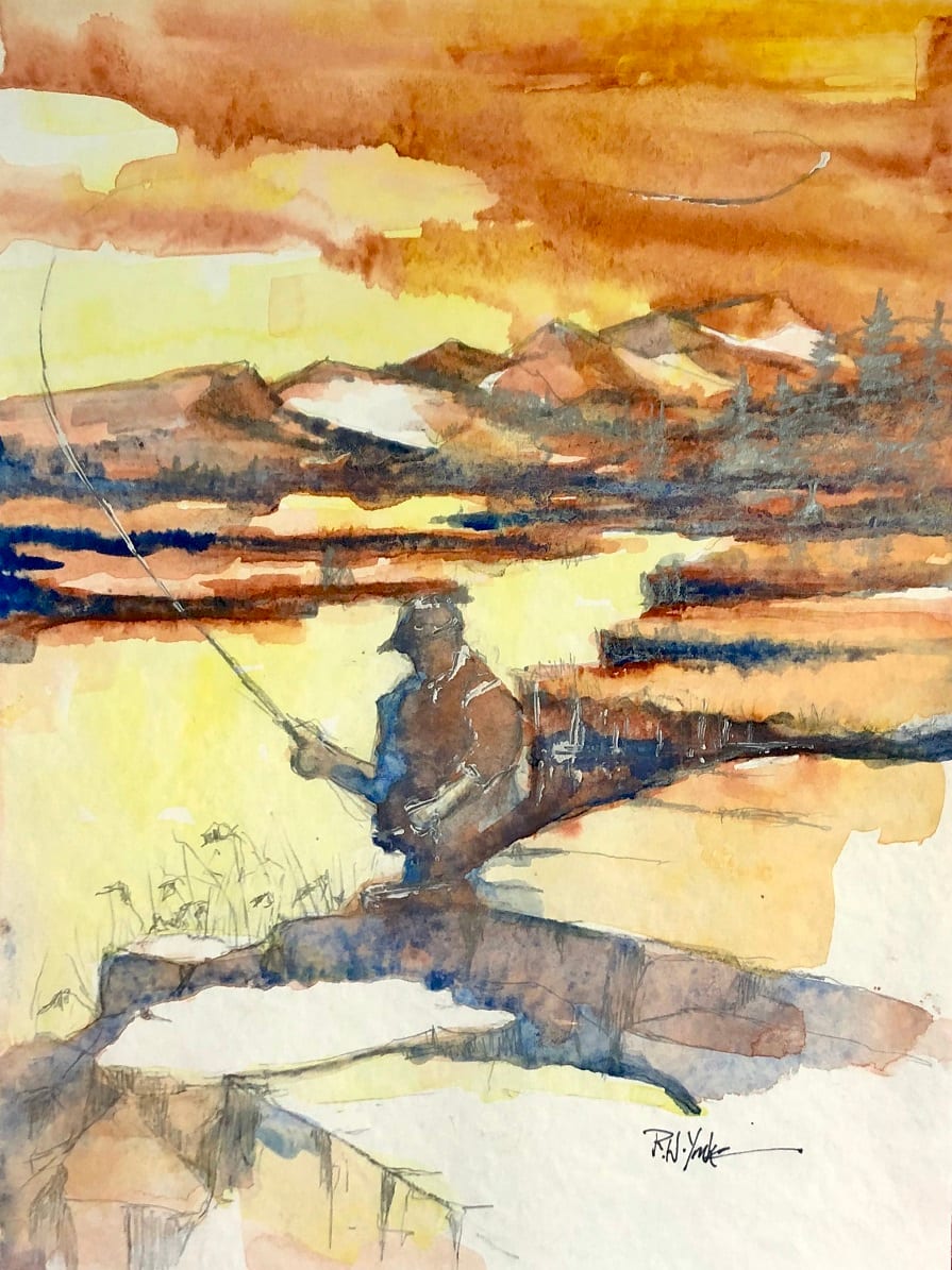 On the Firehole River by Robert Yonke 