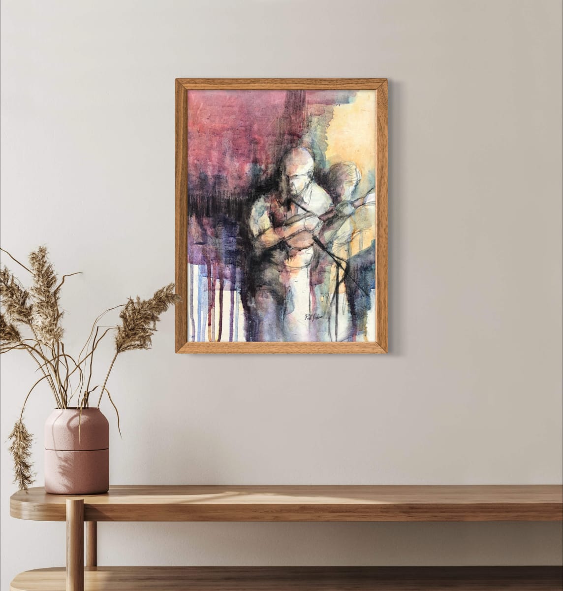 The Natural Step by Robert Yonke  Image: Watercolor on Canvas.  Sold Framed 