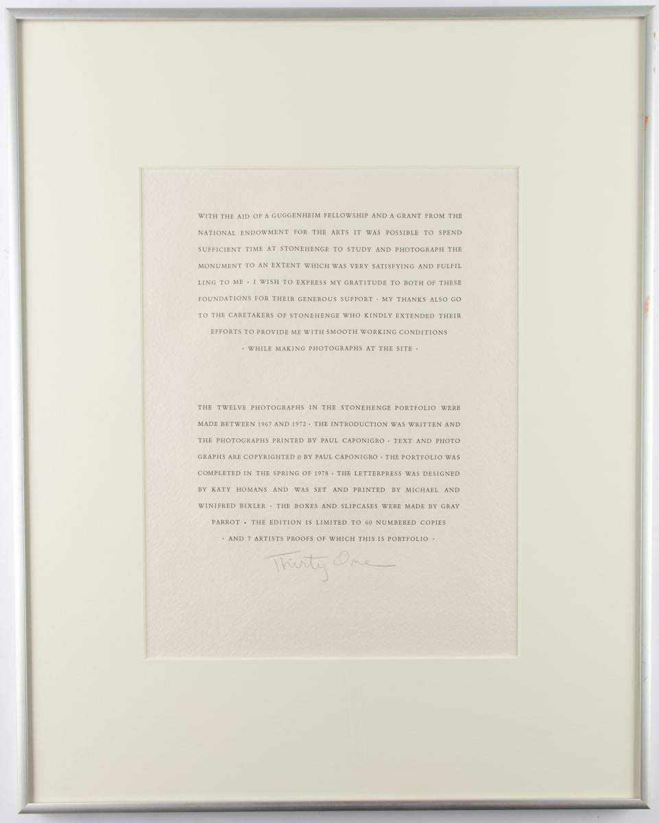 Stonehenge by Paul Caponigro 