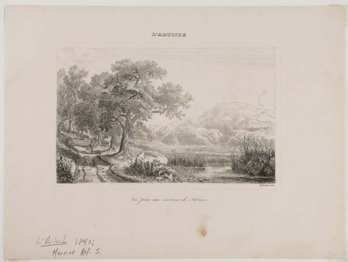 Vue Prise aux Environs de Subiaco by Charles-Francois Daubigny, Image 2.