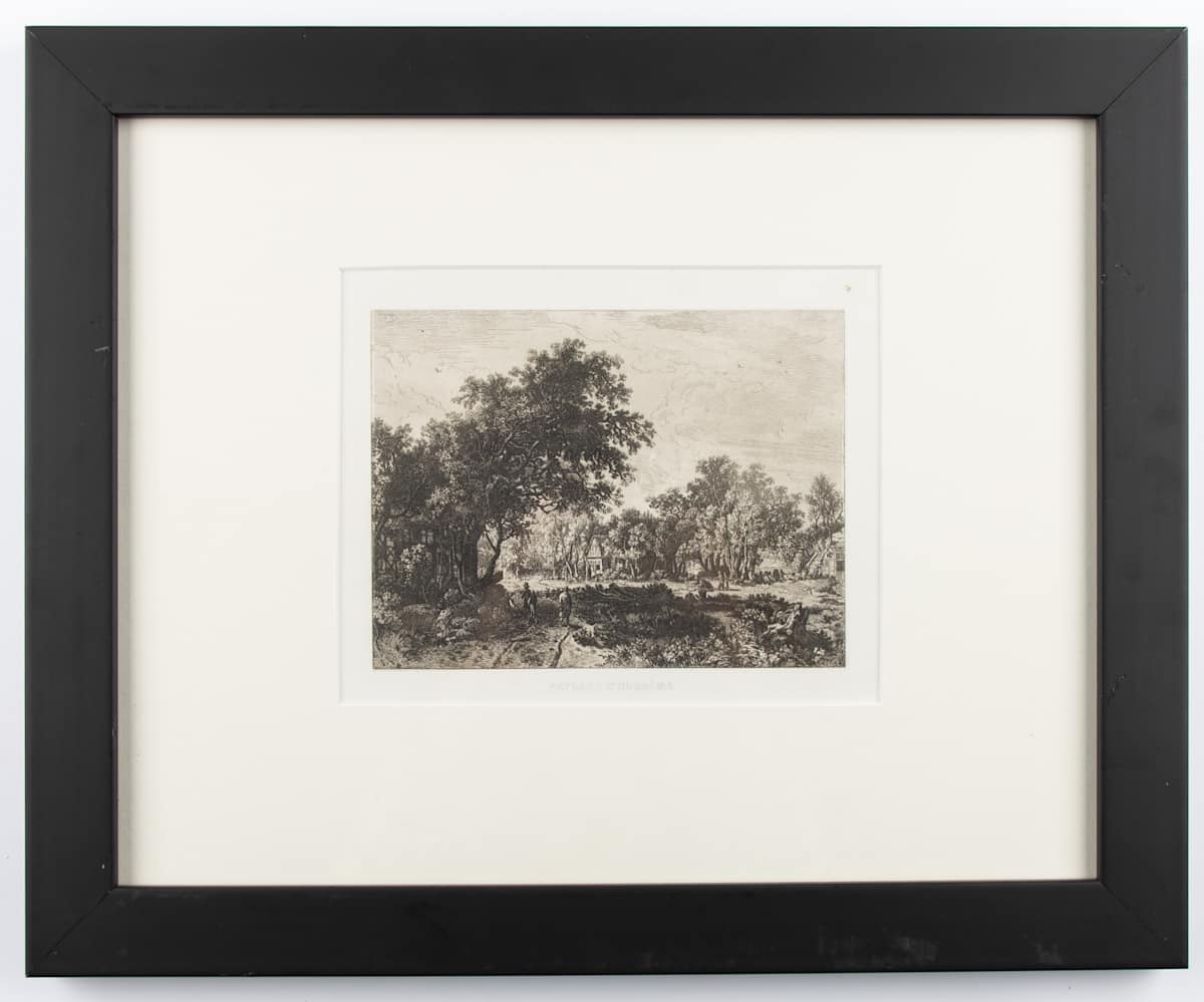 Paysage, d'après Hobbema by Charles Emile Jacque, Meindert Hobbema  Image: Charles-Emile Jacque after Meindert Hobbema, Paysage, d'après Hobbema