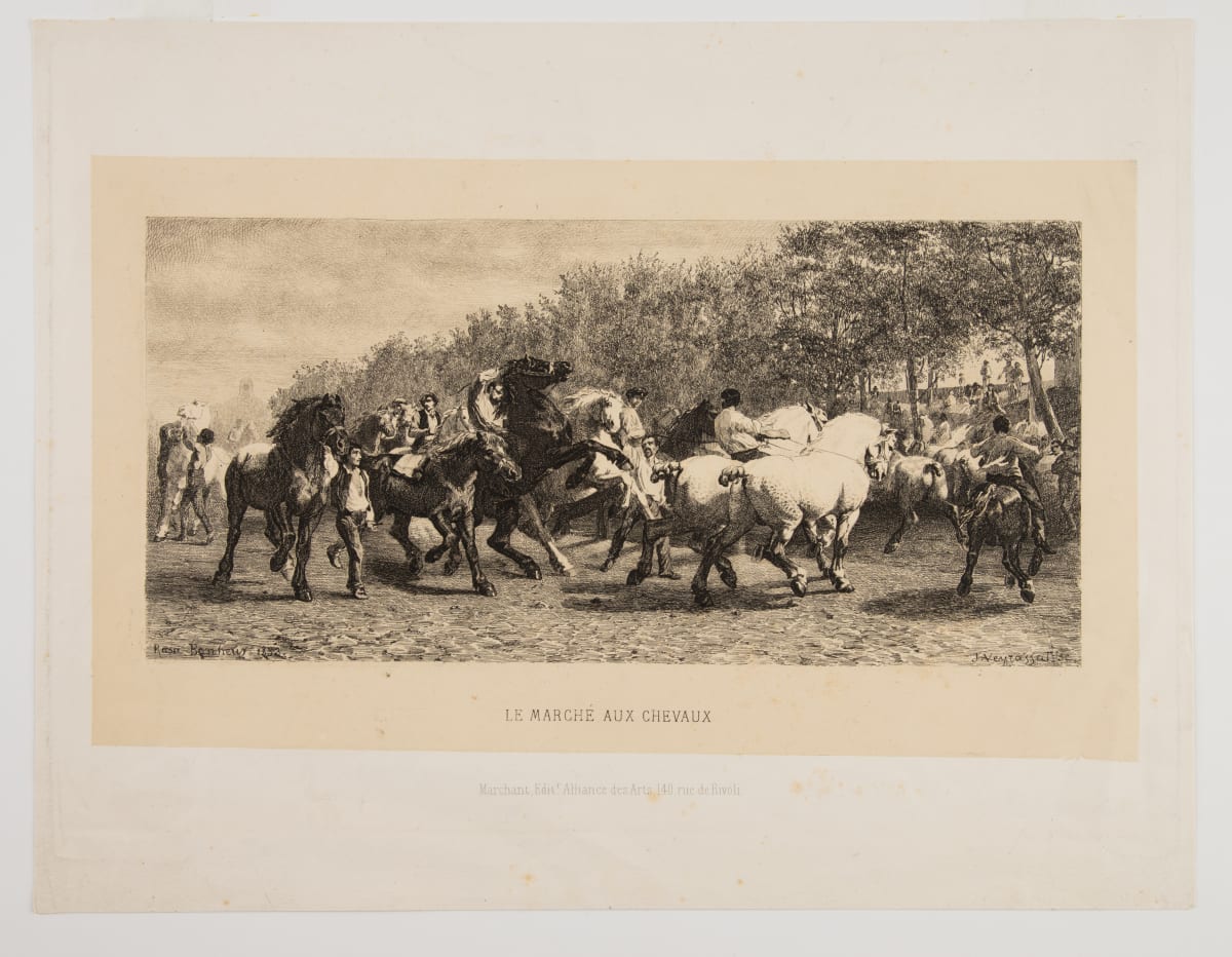 Le Marche aux Chevaux by Jules-Jacques Veyrassat  Image: Julies-Jacques Veyrassat - After Rosa Bonheur, Le Marche aux Chevaux, 1853