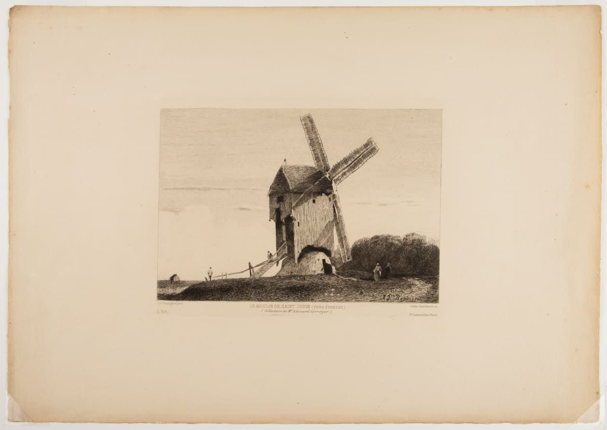 Le Moulin de Saint-Jouin (près Étretat) by Leon Gaucherel  Image: Leon-Gaucherel -After Richard Parkes Bonnington, Le Moulin de Saint-Jouin (près Étretat), 1880