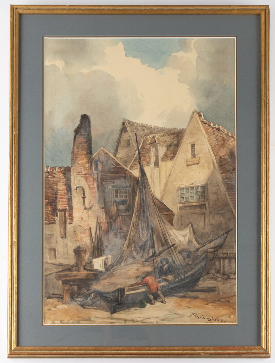 Fishermen and Their Boats, Normandy by Auguste Pequegnot  Image: Auguste Pequegnot, Fishermen and Their Boats, Normandy, 1850