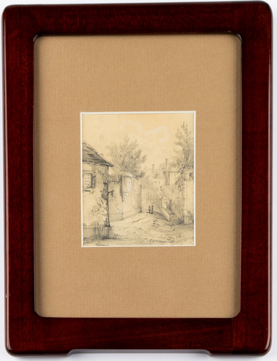 Village Scene by Theodore Caruelle d'Aligny  Image: Theodore Caruelle d'Aligny, Village Scene, c. 19th century