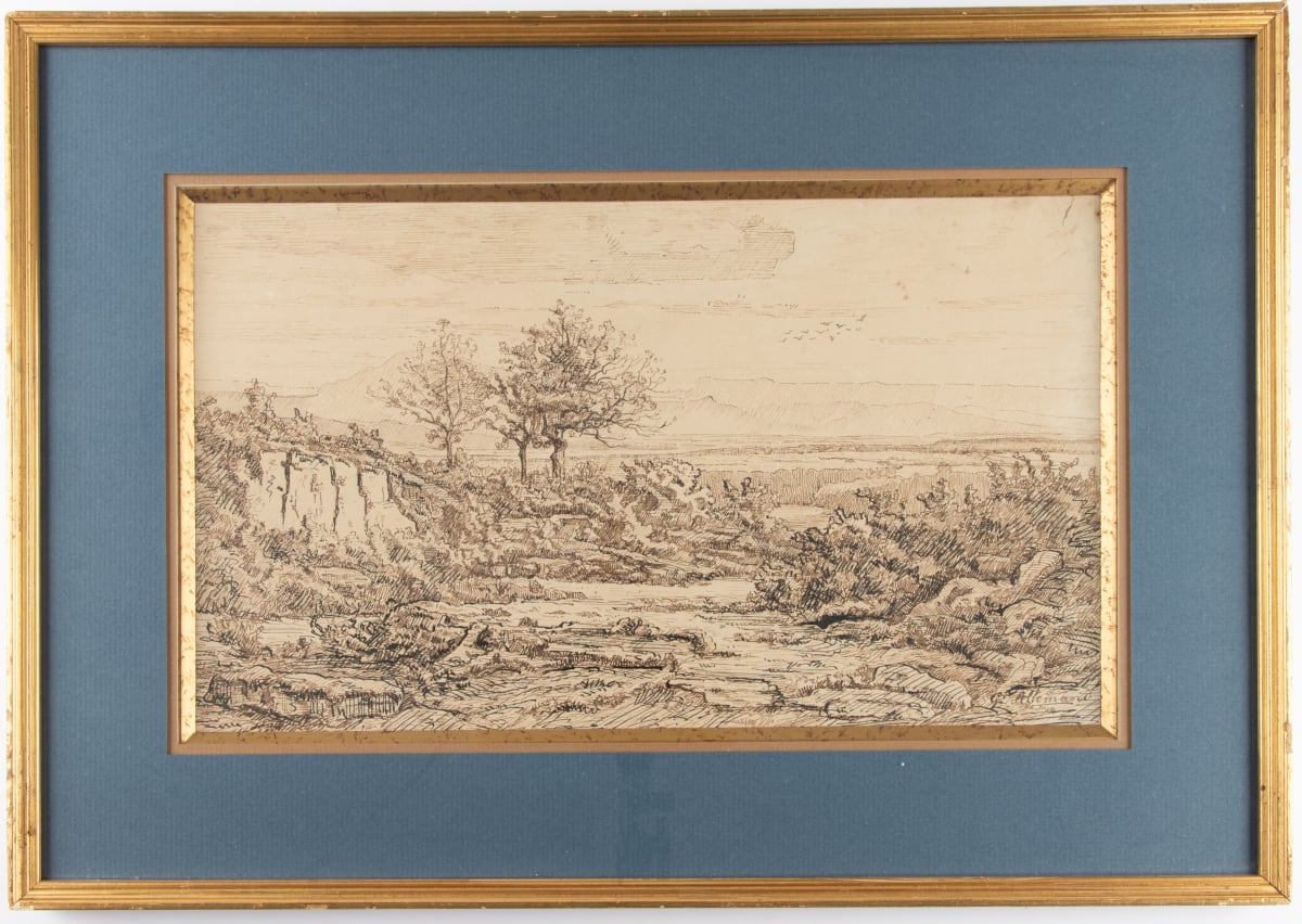 Landscape by Gustave Allemand  Image: Gustave Allemand, Landscape, c. 19th century