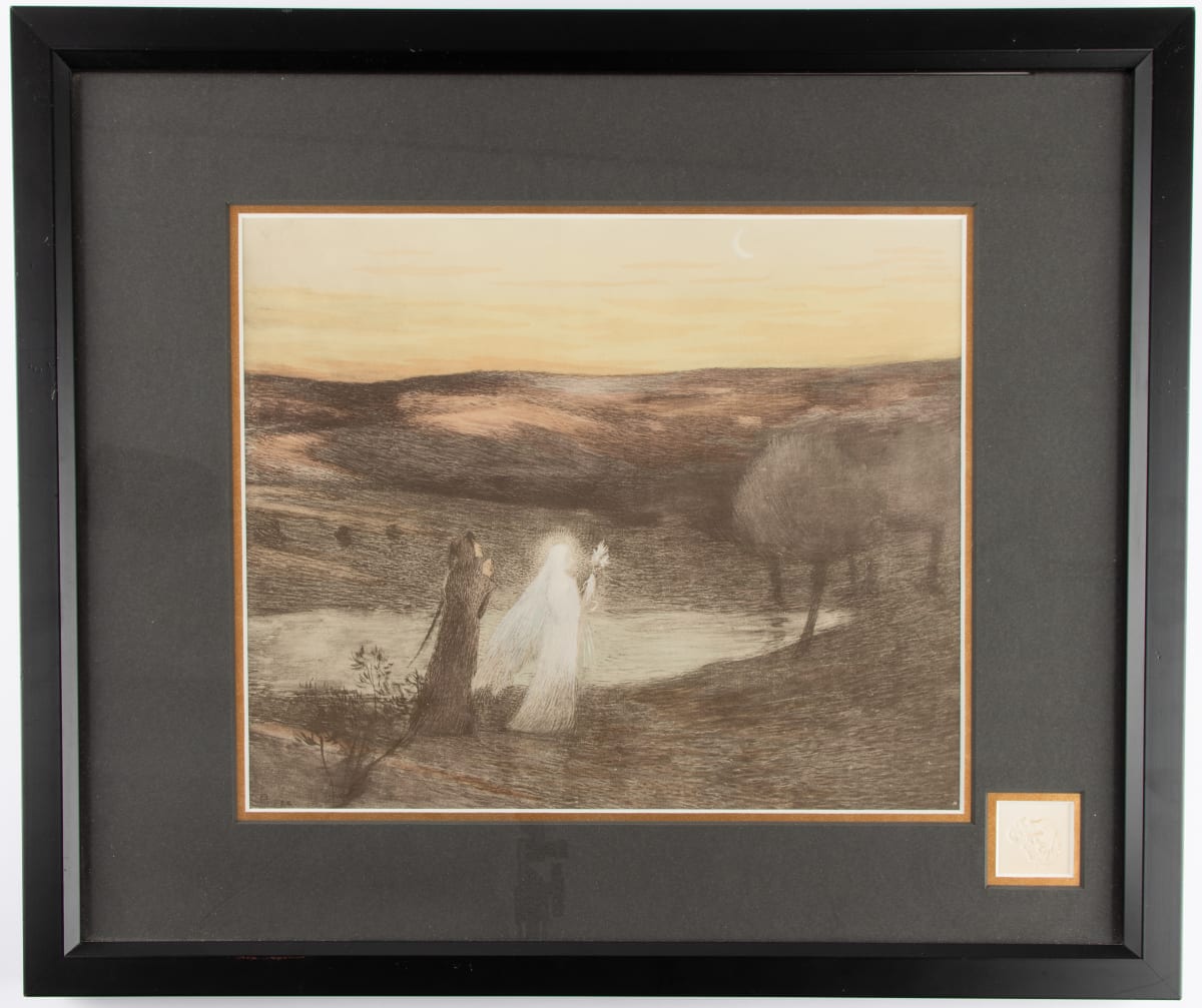 Dante Recontre Beatrix by Henri Martin  Image: Henri Martin, Dante Recontre Beatrix, 1898