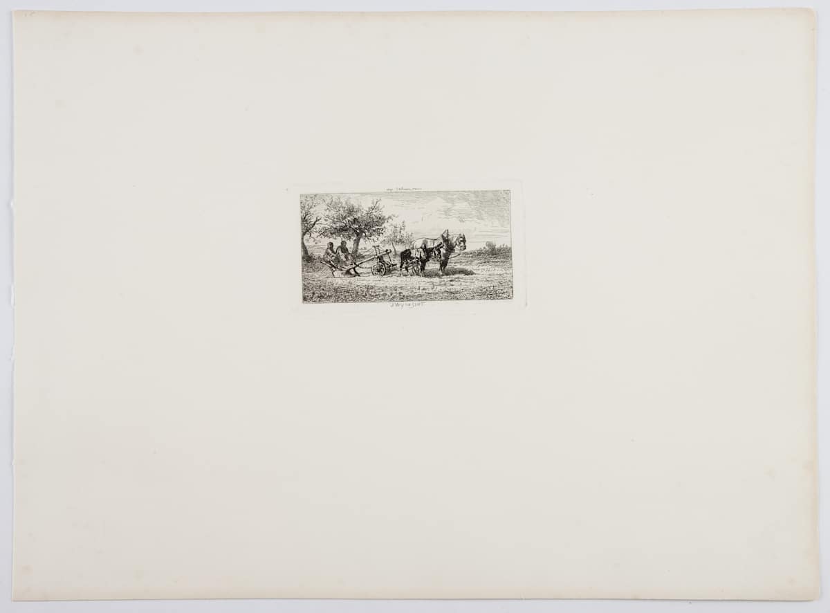 A Horse Drawn Cart by Jules-Jacques Veyrassat, Image 1.