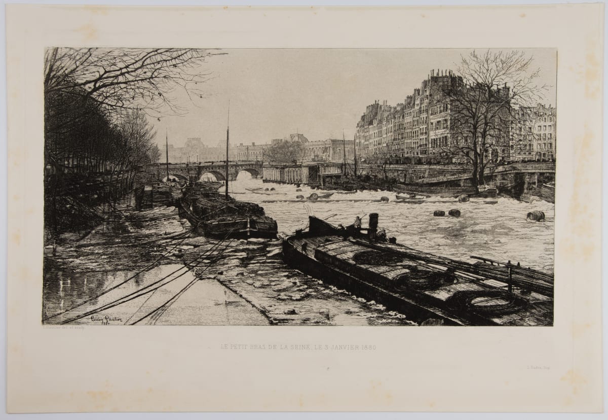 Le petit bras de la Seine (Scene on the River Seine) by Lucien Gautier  Image: Lucien Gautier, Le petit bras de la Seine (Scene on the River Seine), 1883