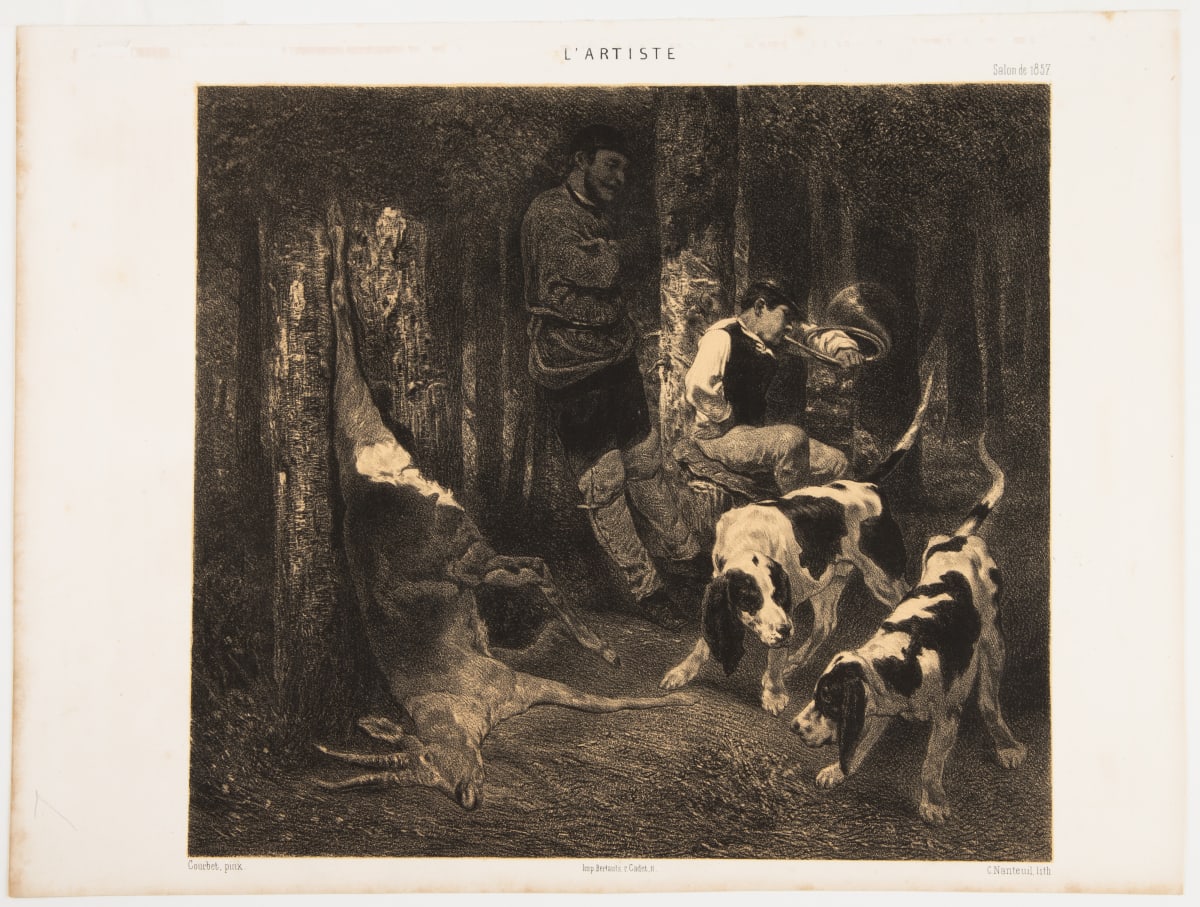 Chasse a Courre by Celestin Nanteuil  Image: Celestin Nanteuil- After Gustave Courbet, Chasse a Courre, 1857