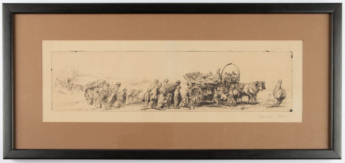 Exode (Exodus, Belgian Refugees) by Auguste Brouet  Image: Auguste Brouet, Exode (Exodus, Belgian Refugees, 1914