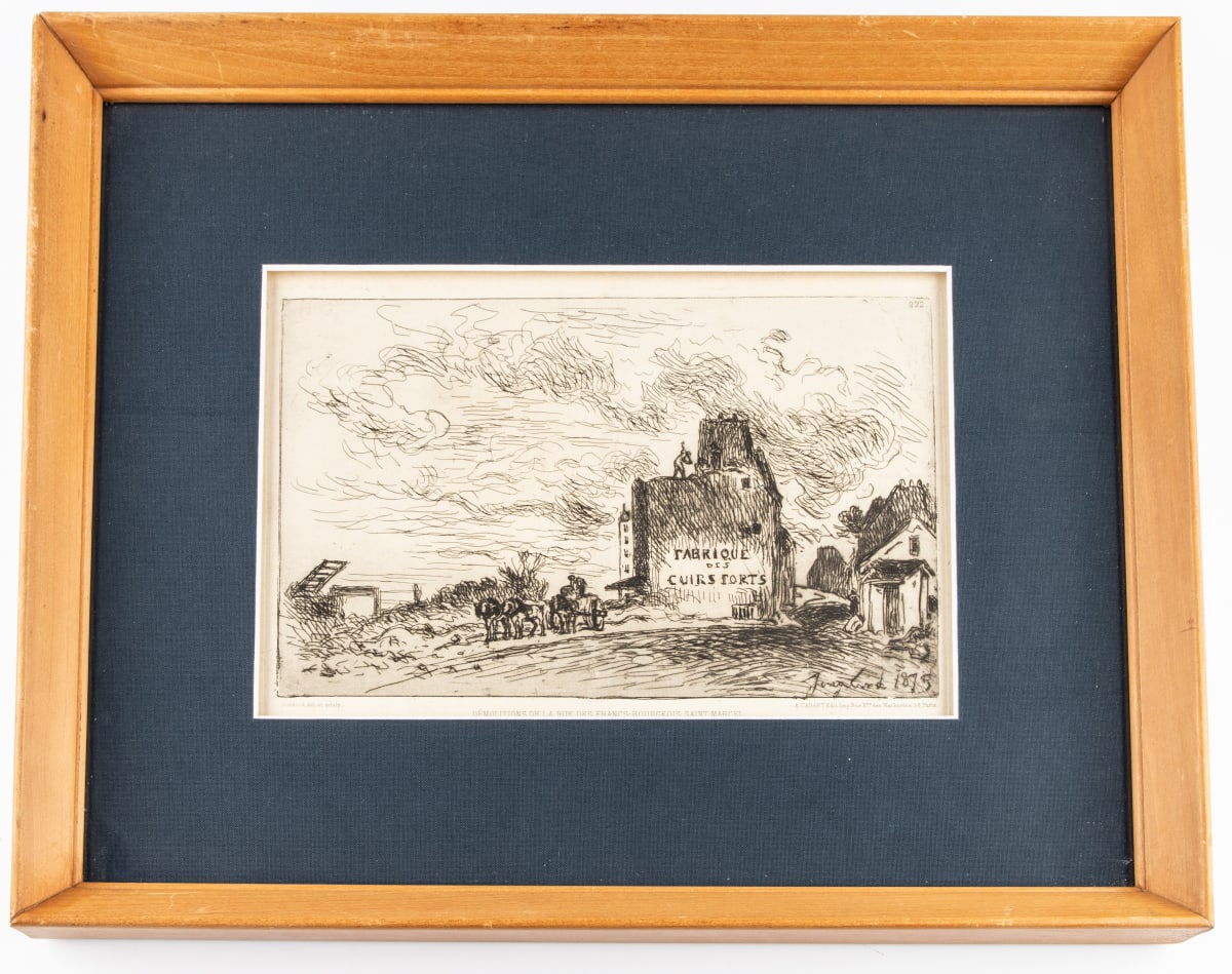 Demolitions de la rue des Francs-Bourgeois Saint-Marcel (The Demolition of the Street of Francs-Bourgeois Saint-Marcel) by Johan Berthold Jongkind  Image: Johan Bethold Jongkind, Demolitions de la rue des Francs-Bourgeois Saint-Marcel (The Demolition of the Street of Francs-Bourgeois Saint-Marcel), 1873