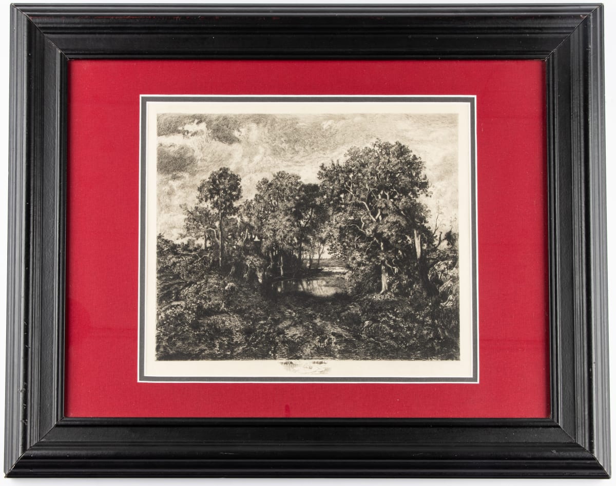 Une mare -- Foret de Fontainebleau (A Pond, at Fontainebleau) by Theophile-Narcisse Chauvel  Image: Theophile-Narcisse Chauvel, Une mare -- Foret de Fontainebleau (A Pond, at Fontainebleau), 1874