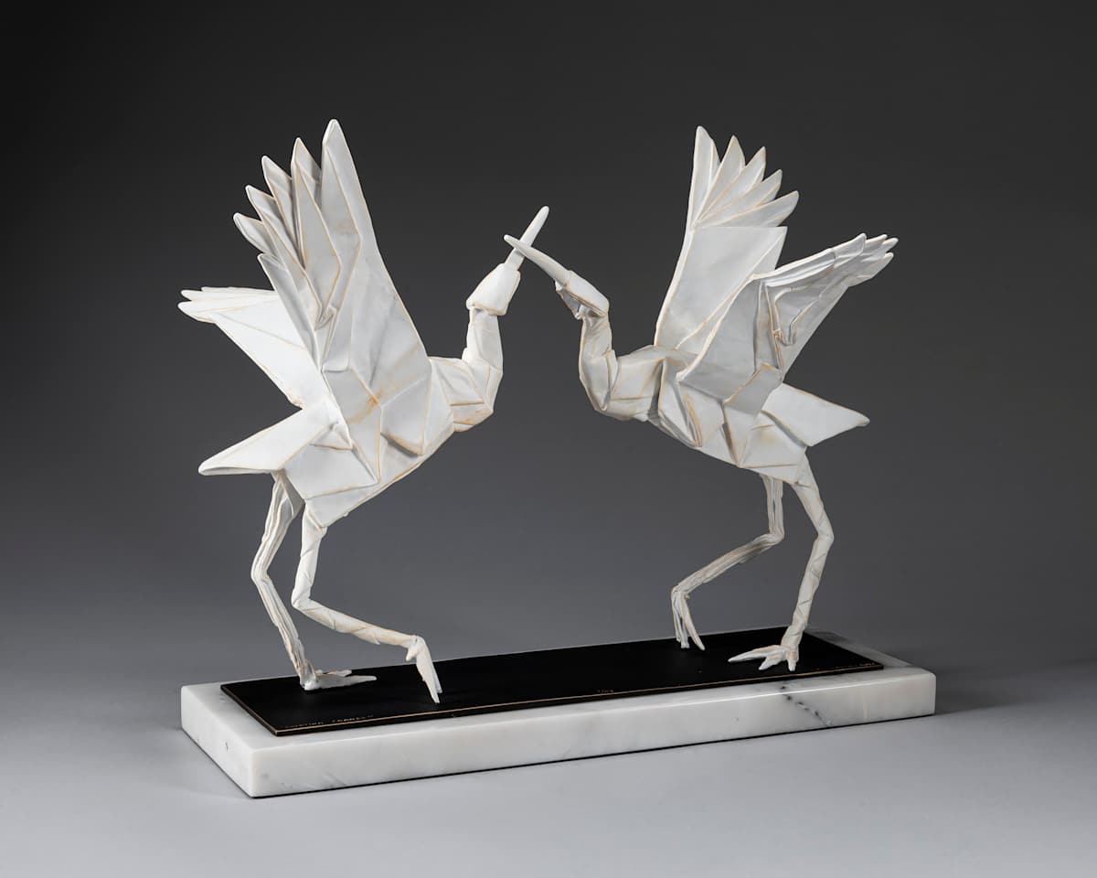 Courting Cranes maquette by Kevin Box Studio 