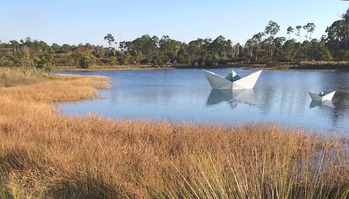 Paper Navigator by Kevin Box Studio  Image: Paper Navigator - large garden size