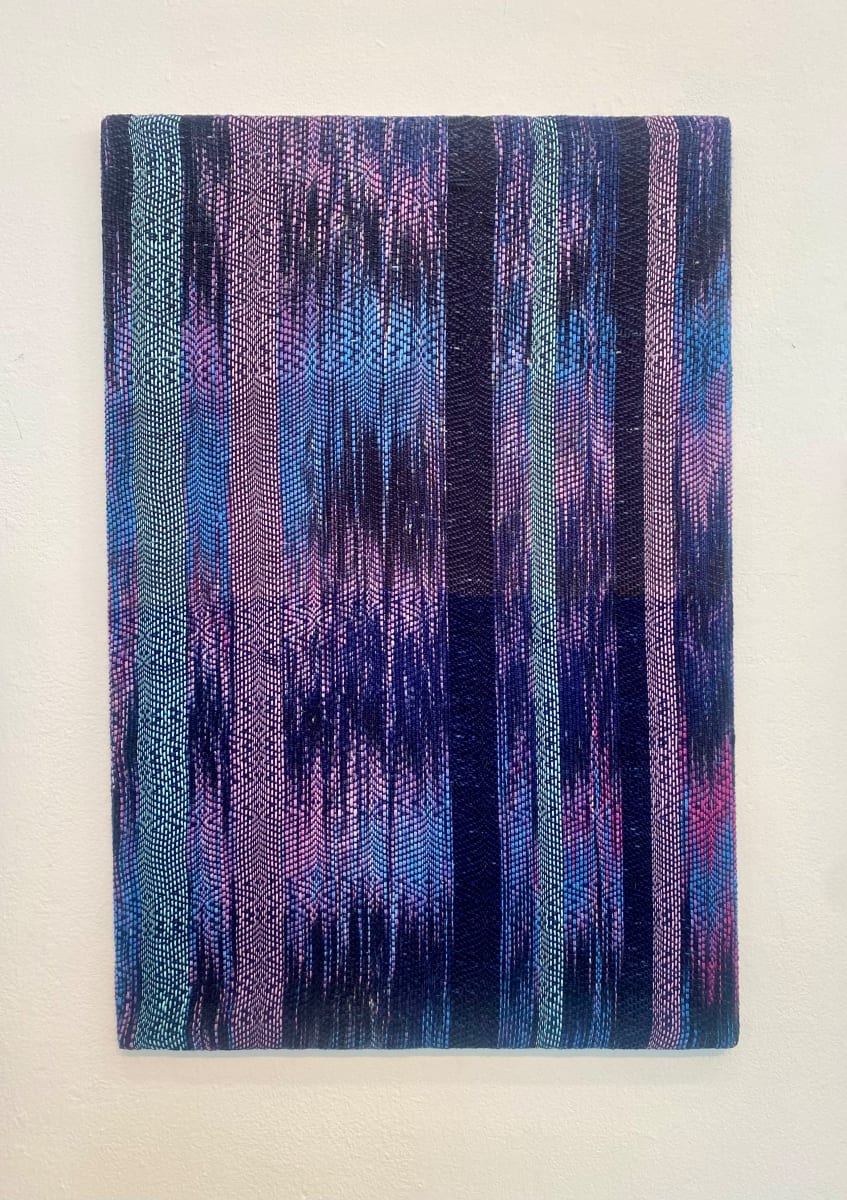 Purple stretched weaving 6 by Perry Gross 
