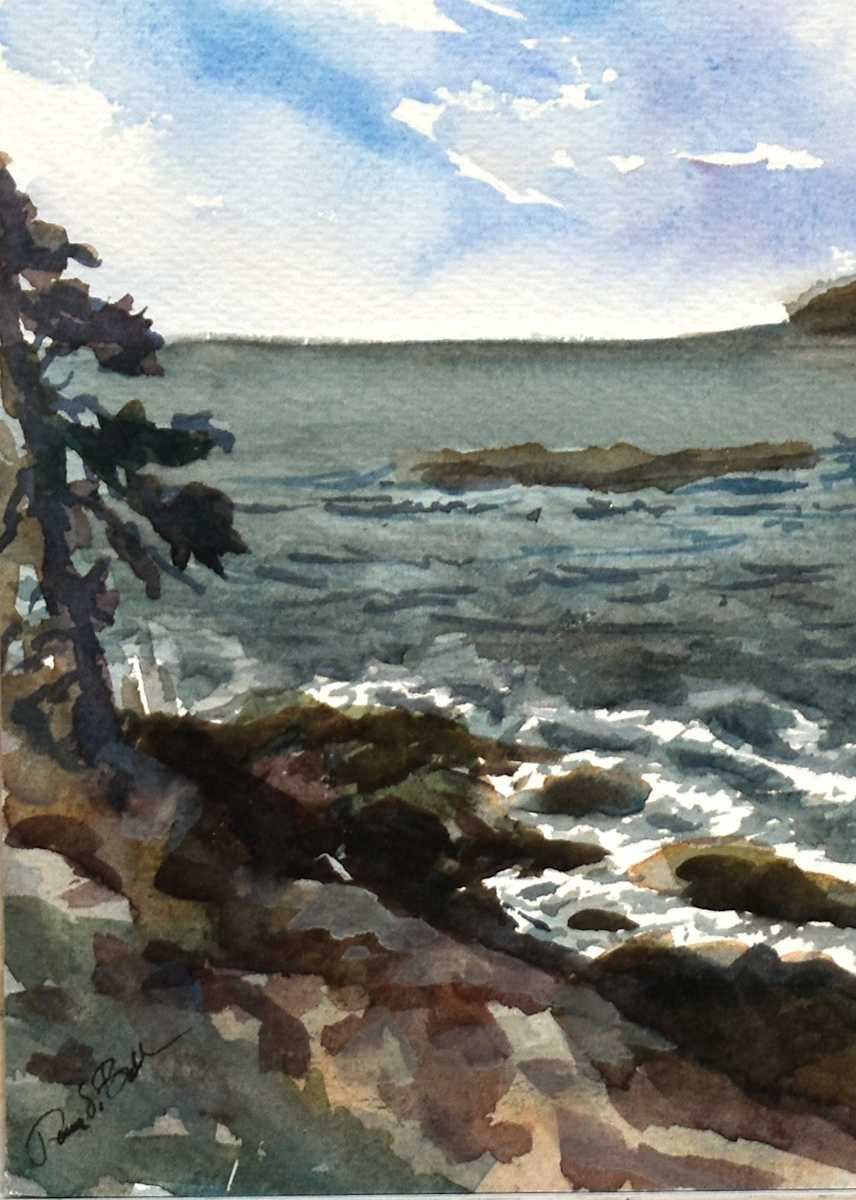 Allen Island Surf by Deena S. Ball  Image: Plein air painting 