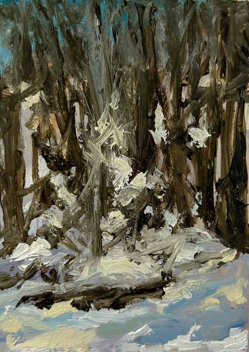 Snow Impression by Deena S. Ball  Image: Plein air 