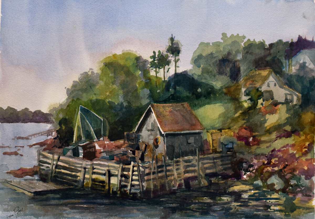 Tenants Harbor Boat Landing by Deena S. Ball 