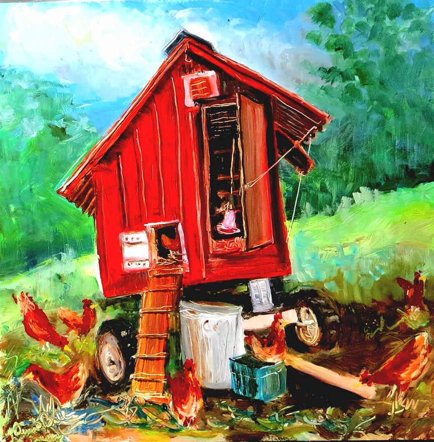 Quirky Chicken Coop by Deena S. Ball 