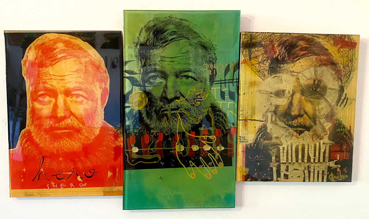 Ernest Hemmingway Triptych by Dylan Tellesen, Image 2.