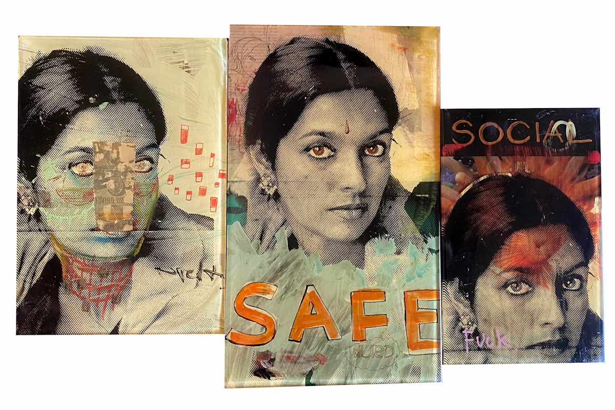 Jhumpa Lahiri Triptych by Dylan Tellesen 