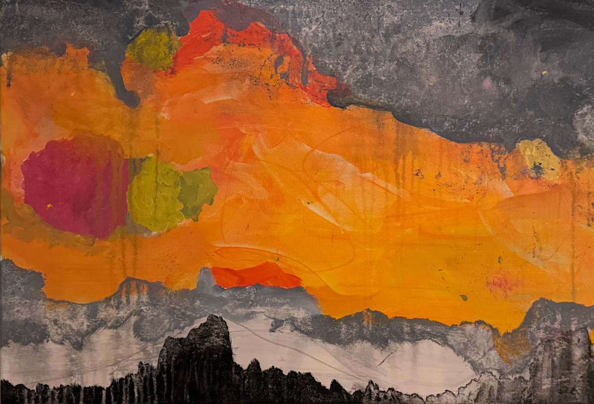 Raspberry Dawn by Chris Pero  Image: Raspberry Dawn.  36 x 24" original on canvas