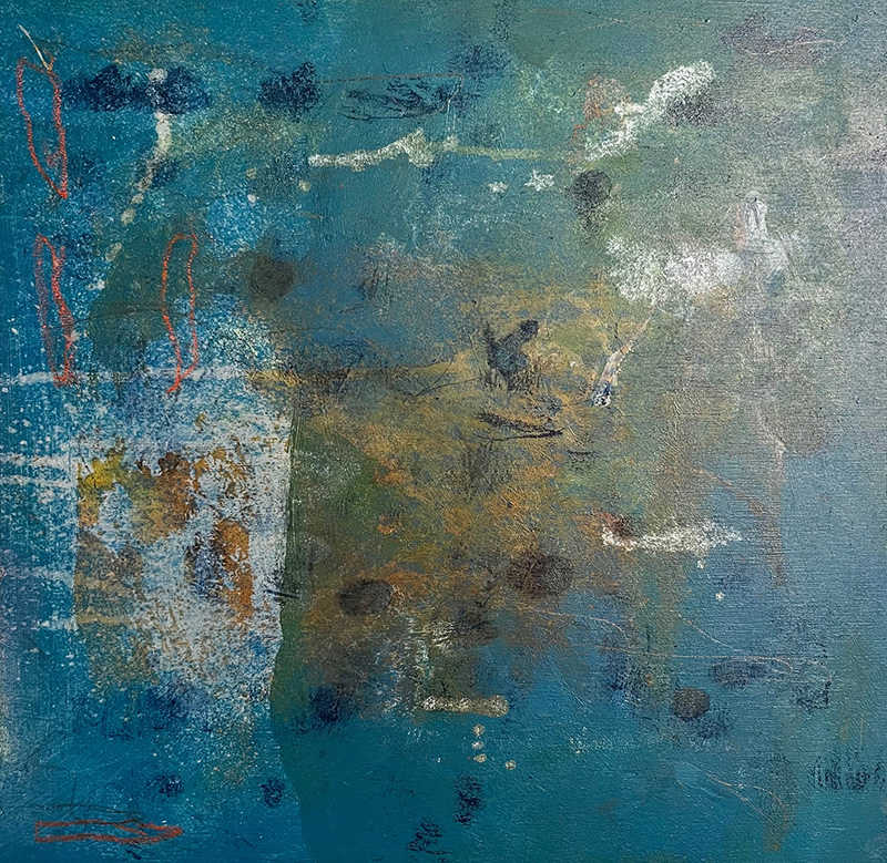 Falling Cloud by Chris Pero  Image: Original mixed media on wood panel