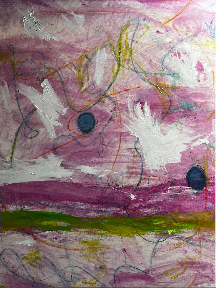 In Flight by Chris Pero  Image: Mixed media on stretched canvas,  ready to hang,  36 x 48 x 1.5"