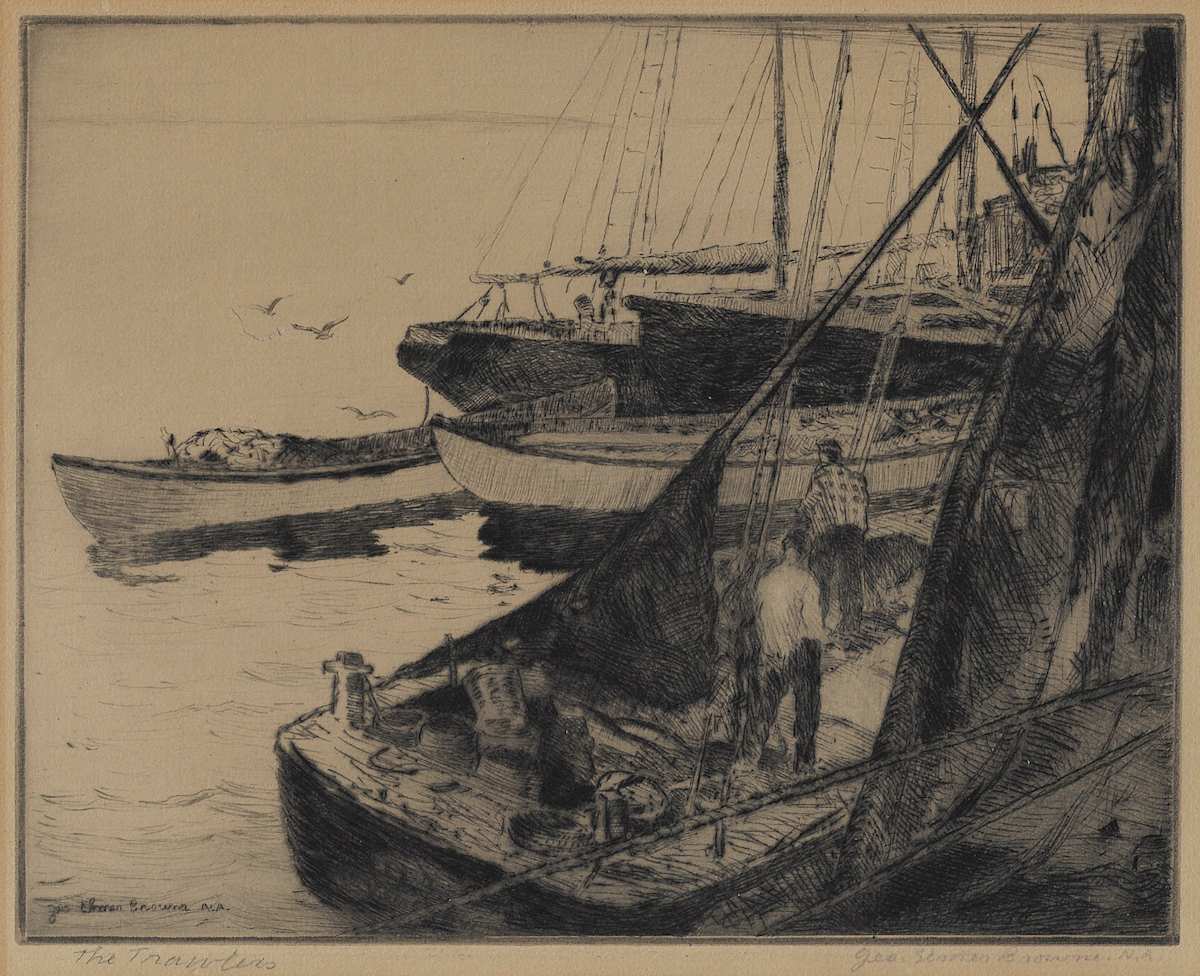 The Trawlers by George Elmer Browne, Image 4.