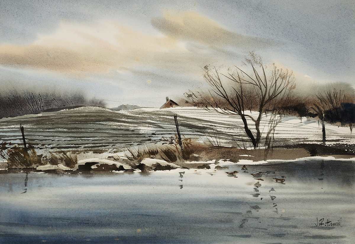 Untitled ( Winter Landscape ) by James R. Hamil 