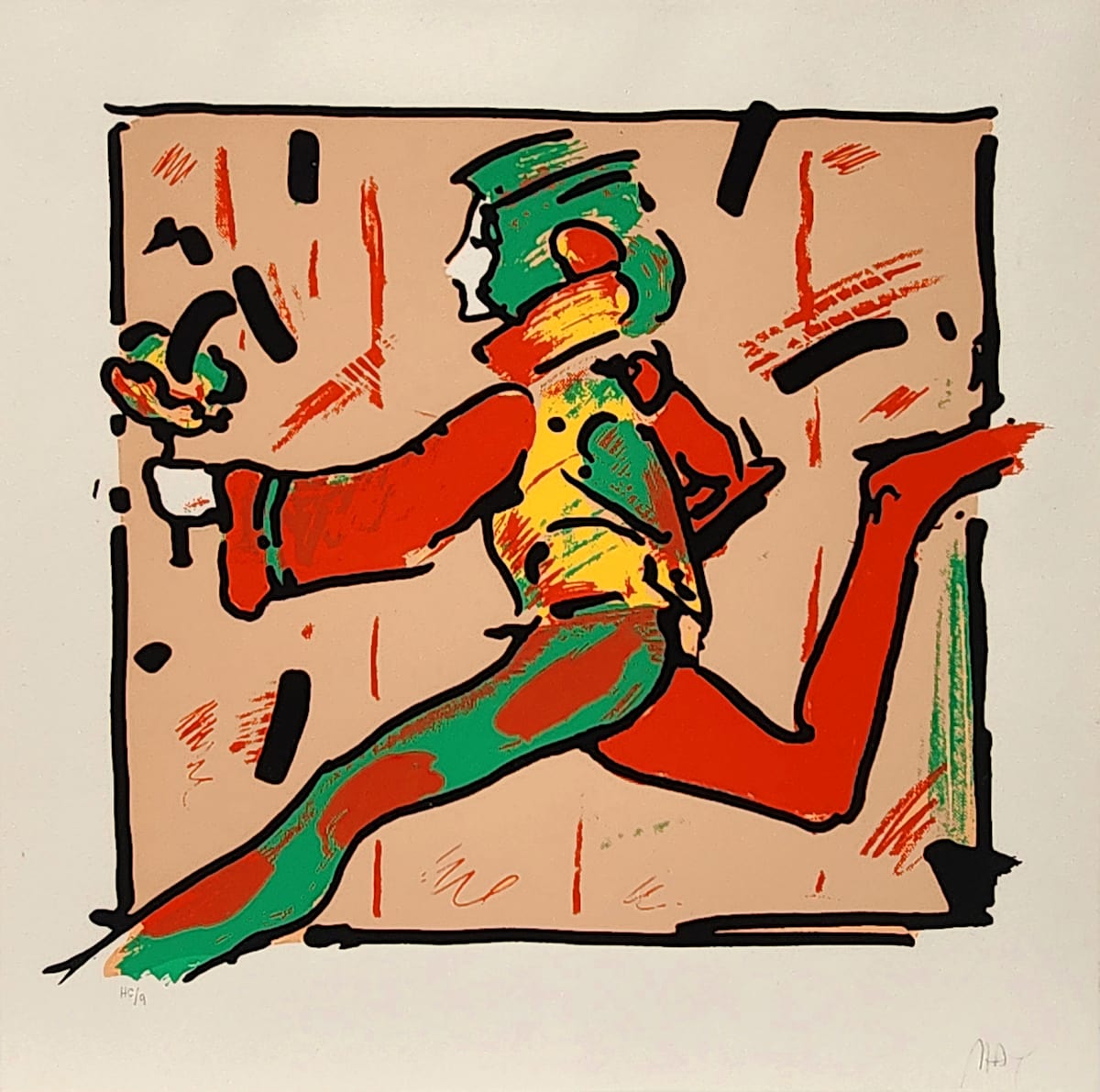 Runner on Brown by Peter Max 