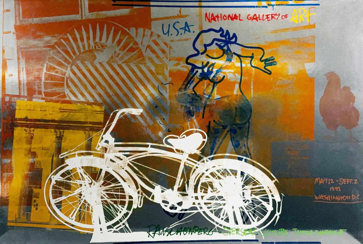 Rauschenberg "Bicycle" National Gallery 1991 Exhibition Poster by Robert Rauschenberg 
