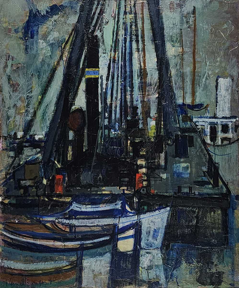 Chaland Grue à Antibes by Robert Vernet-Bonfort, Image 1.