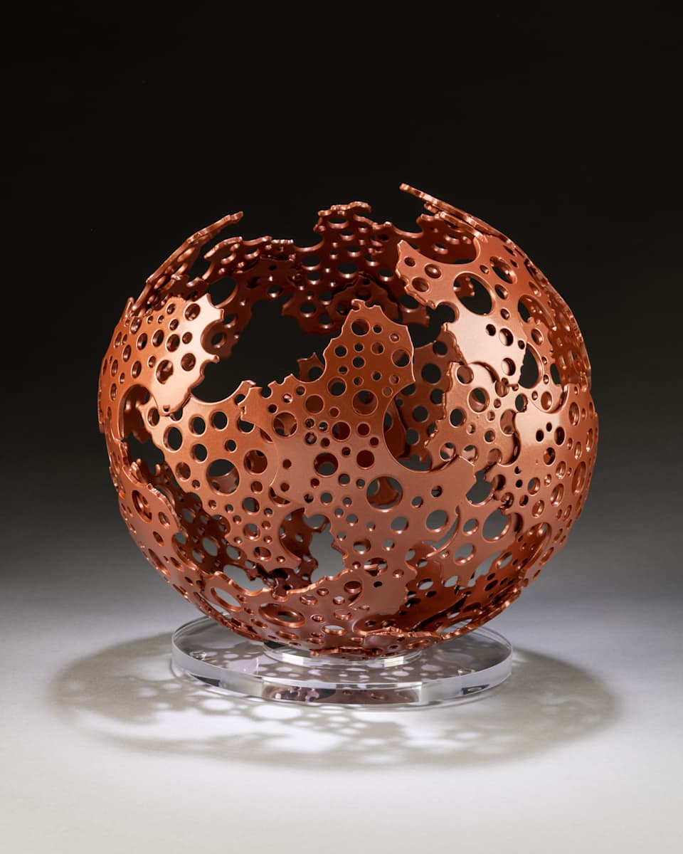 Shadow Sphere - 10.5" - Coppered Nugget by Michael Enn Sirvet  (Sirvet Studios LLC) 