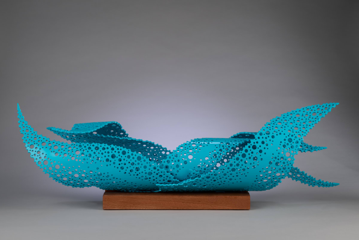 Turquoise Orchis by Michael Enn Sirvet  (Sirvet Studios LLC)  Image: Turquoise Orchis - on cradle