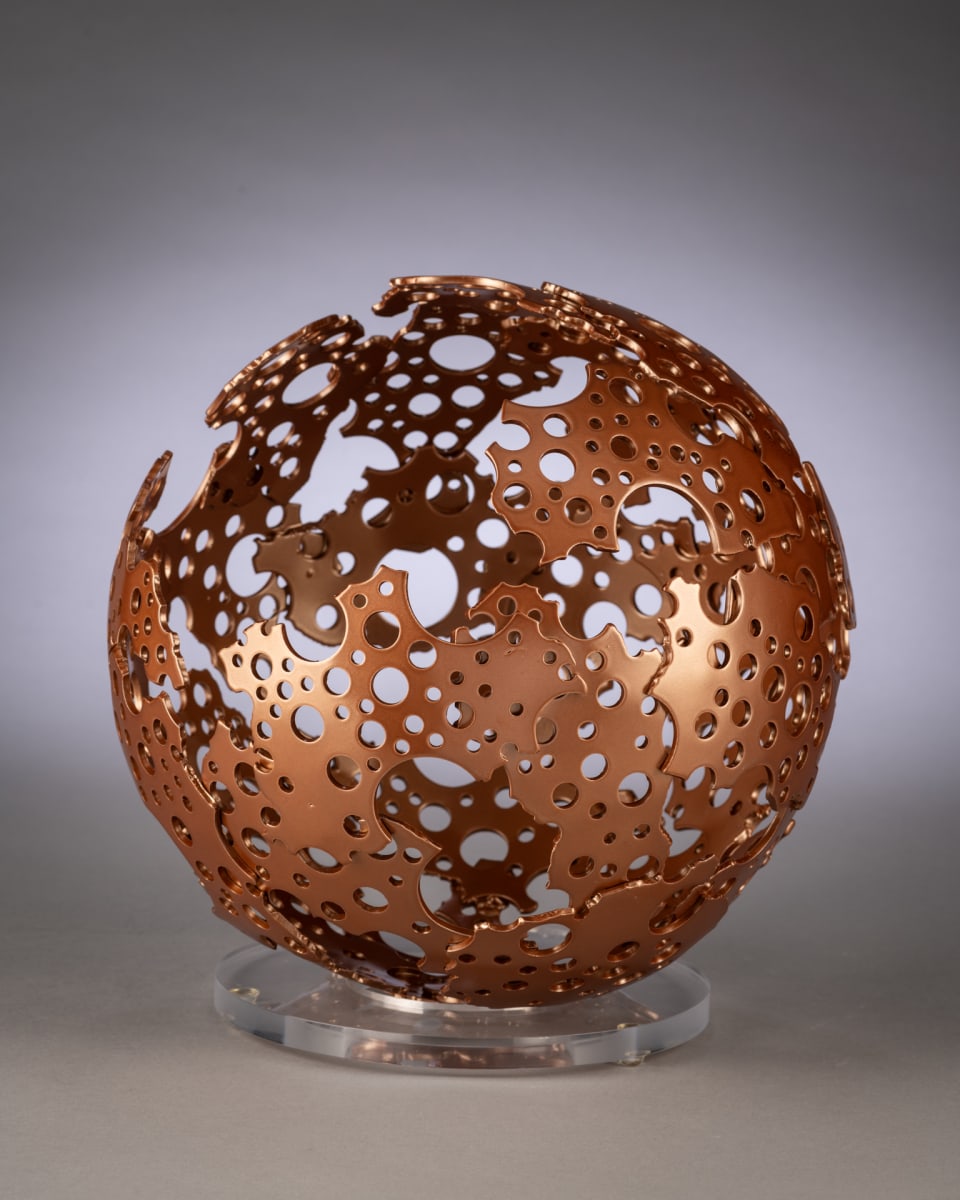 Coppered Nugget Shadow Sphere - 10.5" by Michael Enn Sirvet  (Sirvet Studios LLC) 