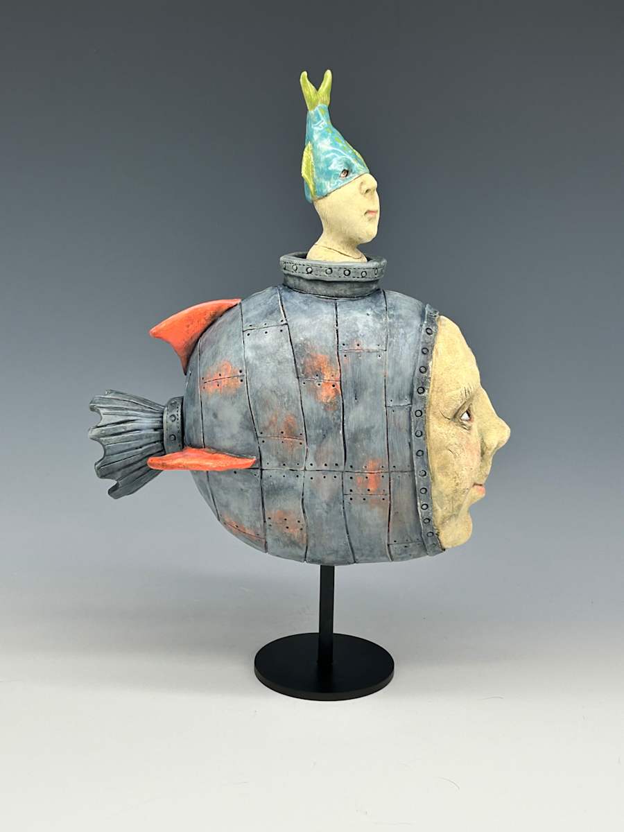 Mini Submarine with merman by Jeanine Pennell 