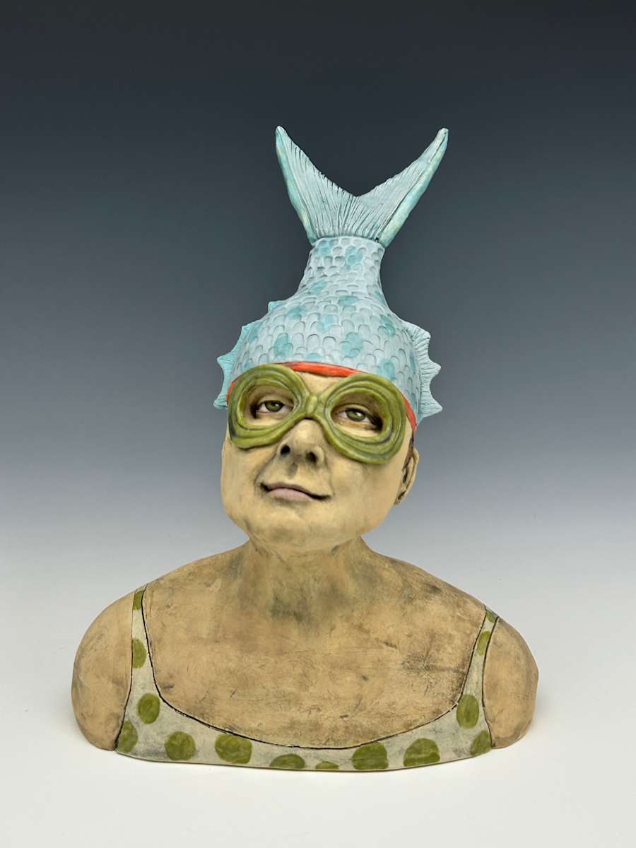Blue Fish Mermaid by Jeanine Pennell 
