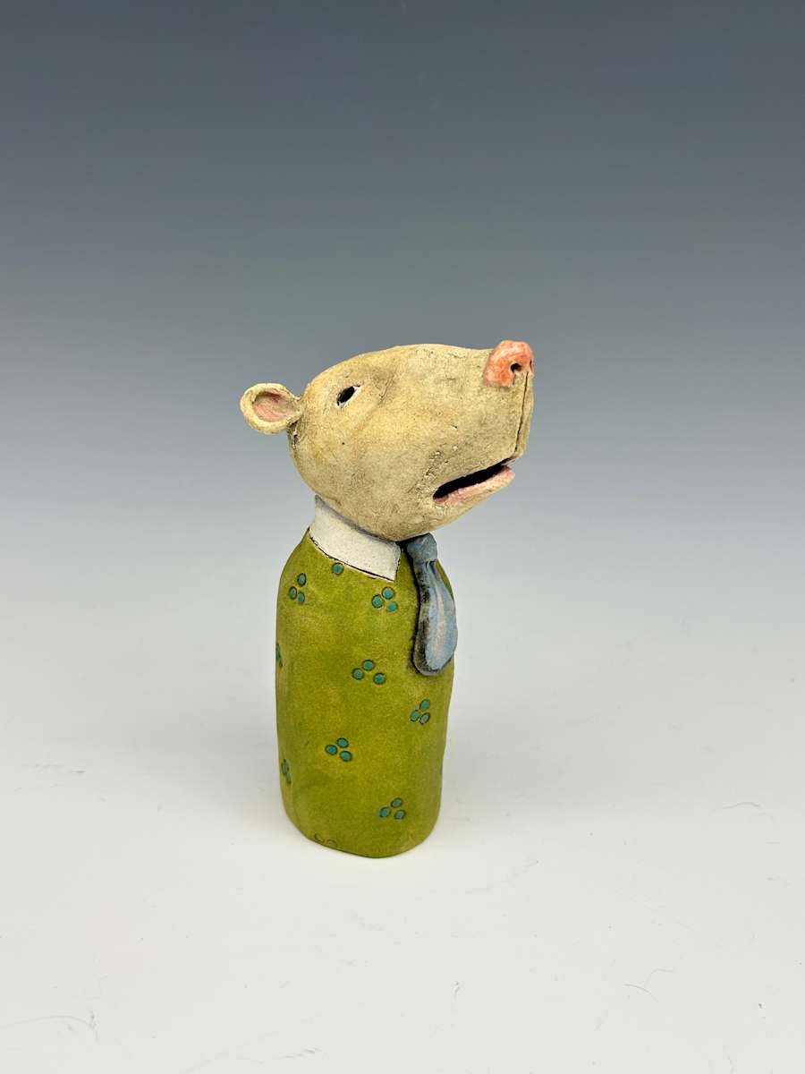 Mouse with a tie by Jeanine Pennell 