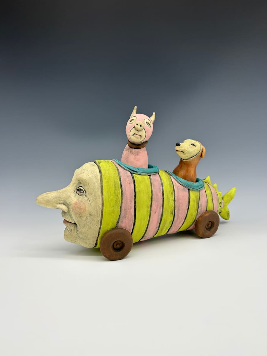 pink and green minnow by Jeanine Pennell 
