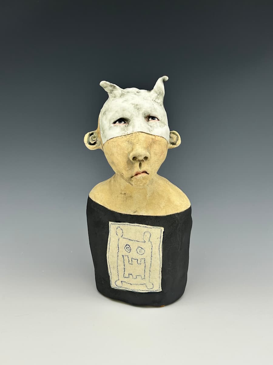 White monster mask by Jeanine Pennell 