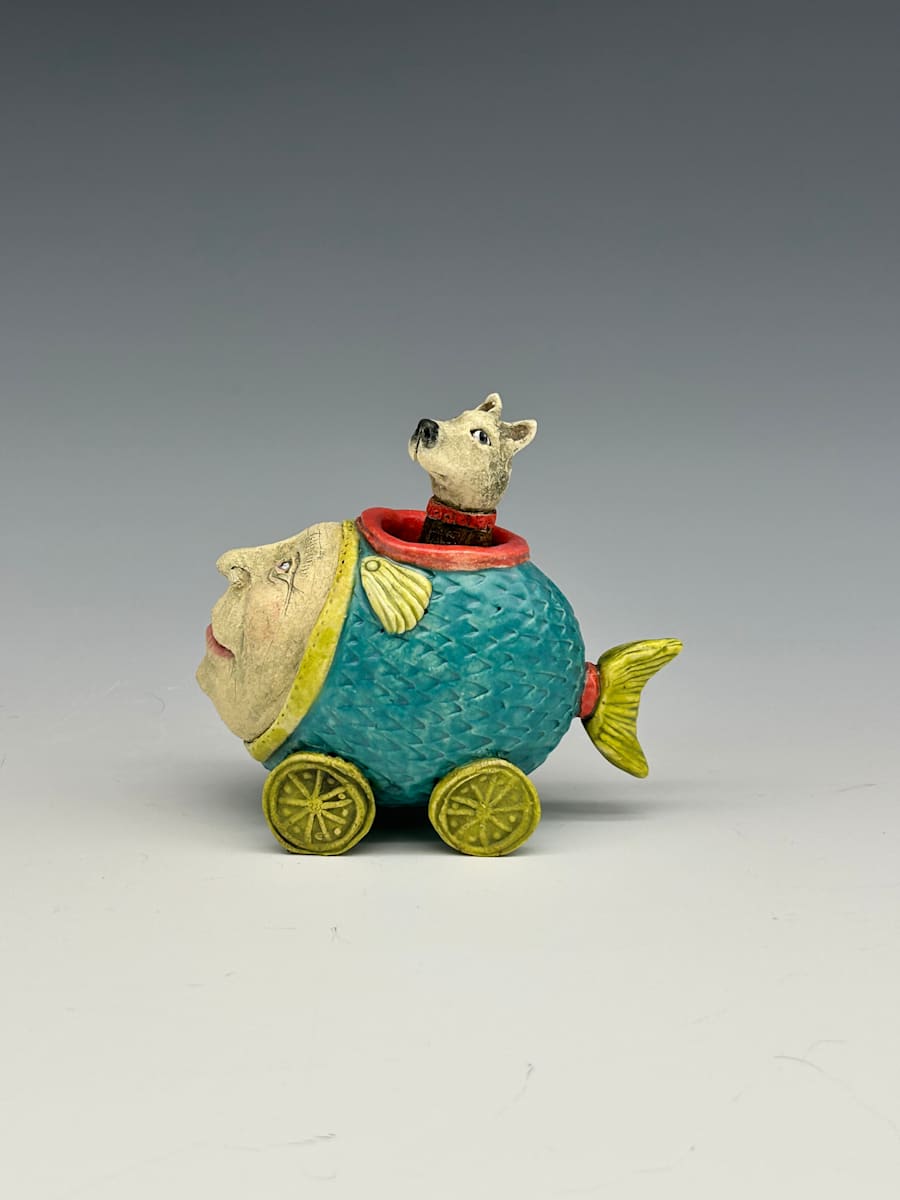 blue and green fish car (mini) by Jeanine Pennell 