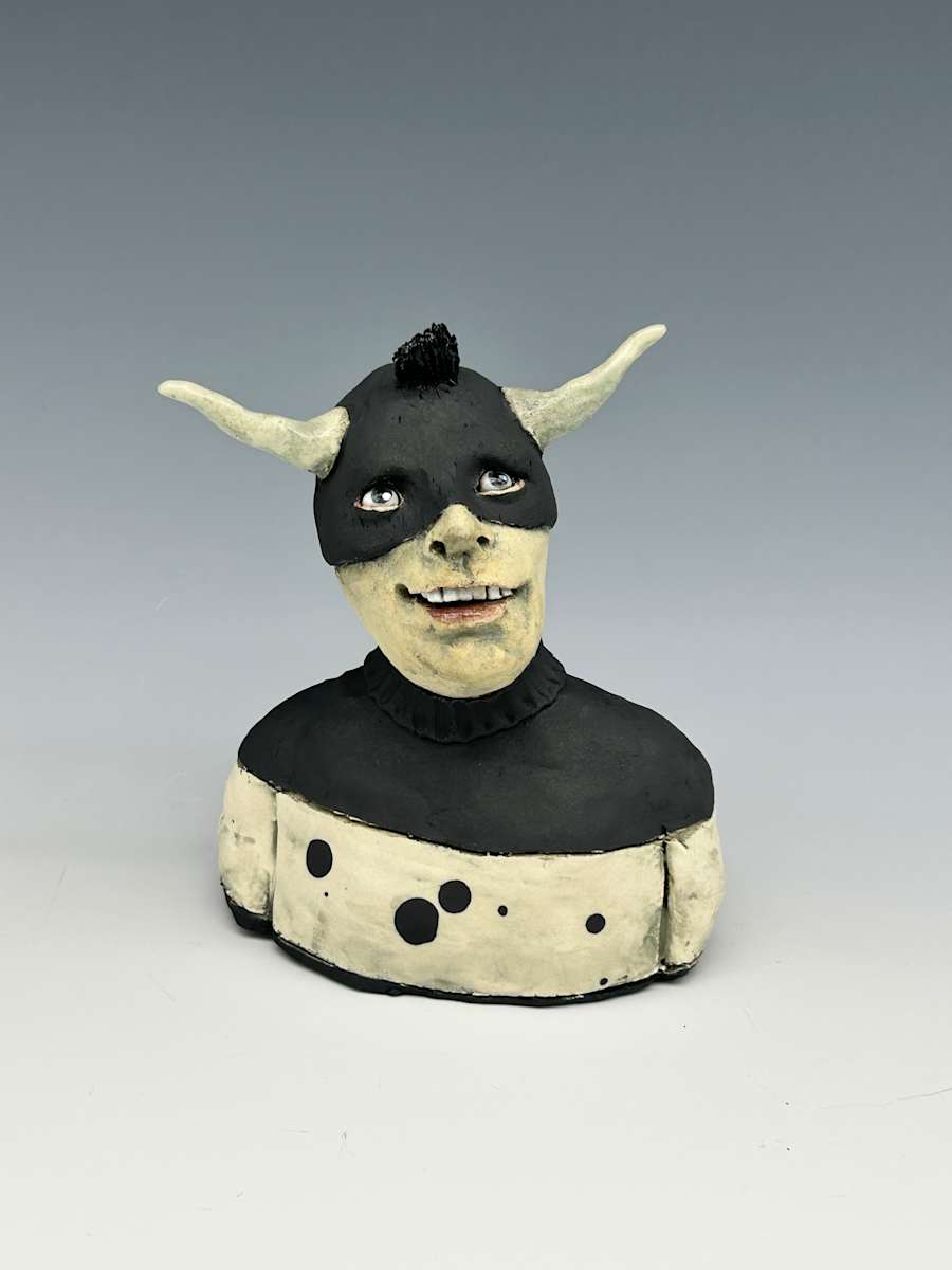 Black and White steer by Jeanine Pennell 