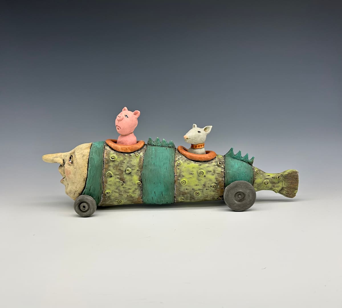 Swordfish with pig and mouse by Jeanine Pennell 