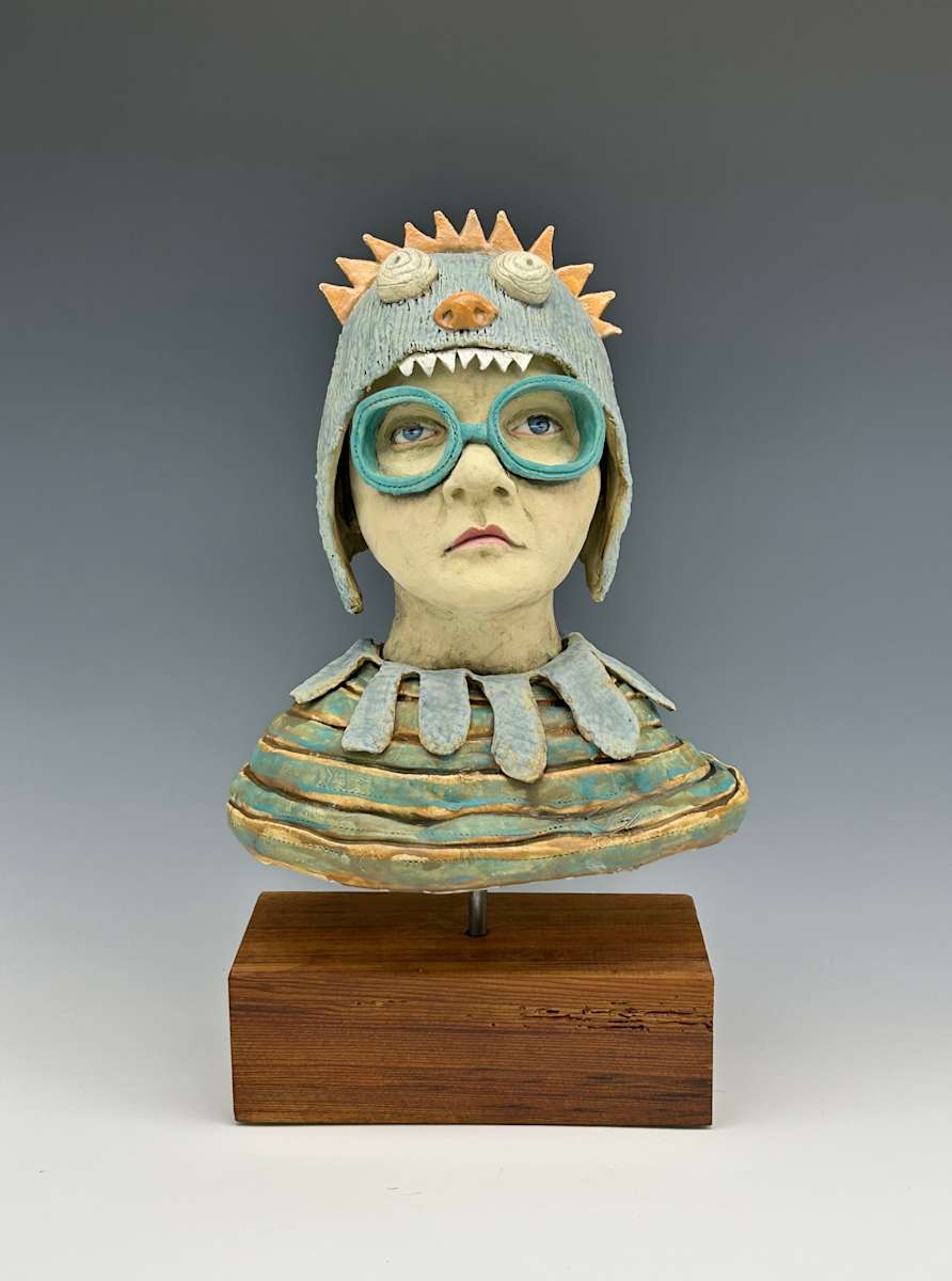 Blue Green Monster Explorer by Jeanine Pennell 