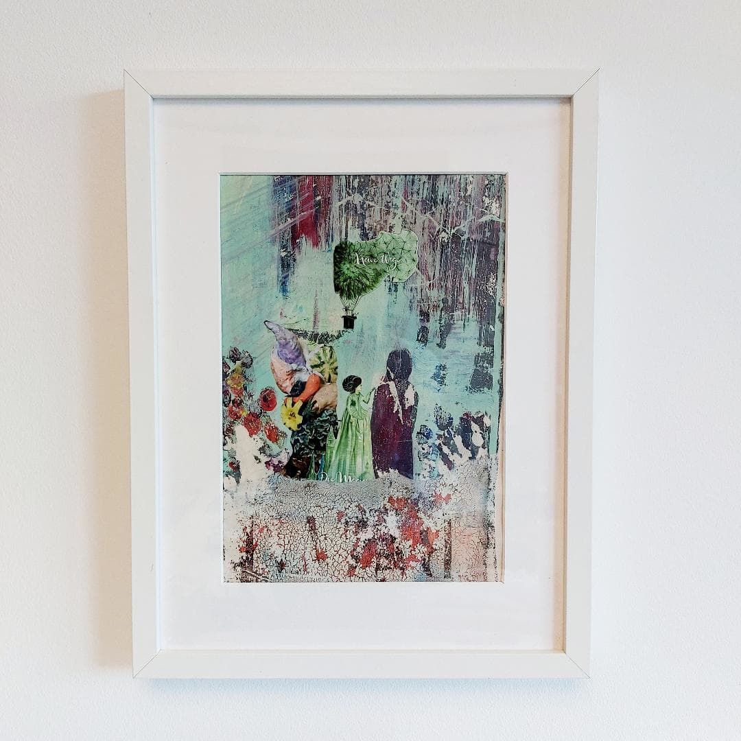 If i could melt by Roswitha Mueller Rohschnitt-Collagen  Image: collage on paper