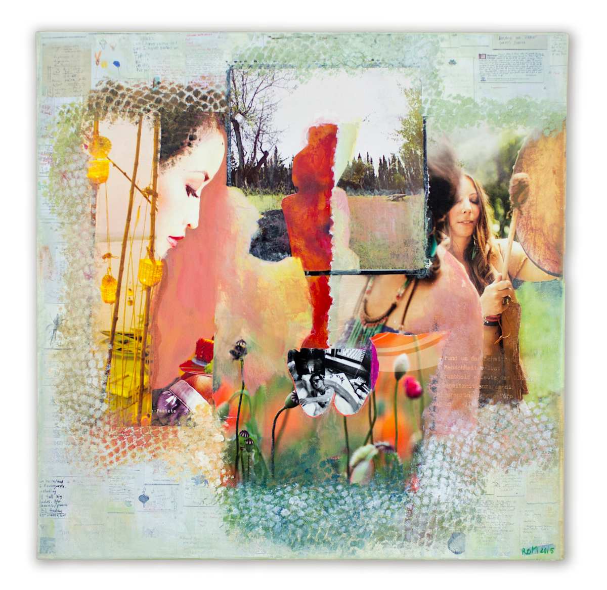 Iam by Roswitha Mueller Rohschnitt-Collagen  Image: collage on canvas